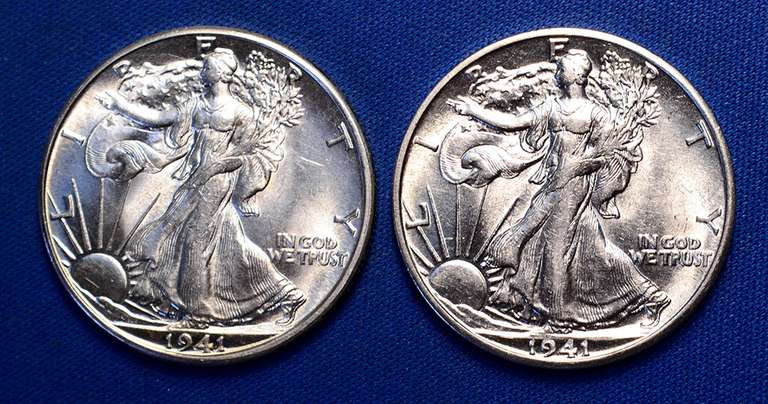 1941 & 1941-D WALKING HALF  BU