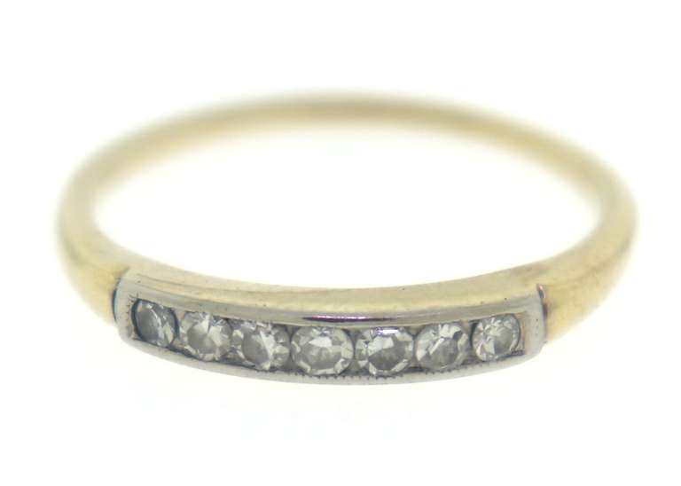 Simple Single Cut Diamond Yellow Gold Ring