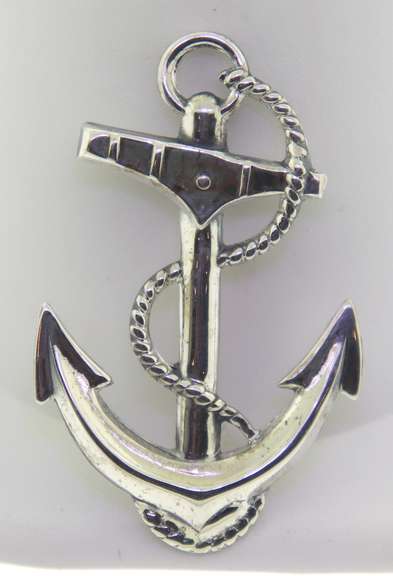 Sterling Silver Anchor Brooch