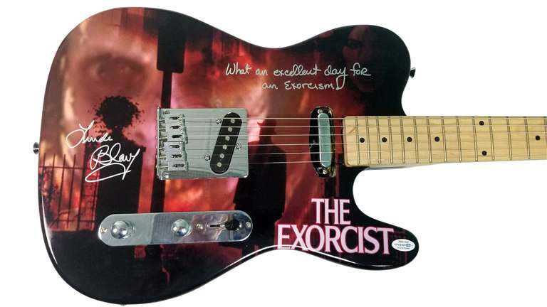 Linda Blair Autographed Guitar