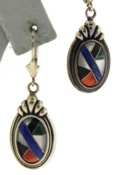 Sterling Silver Enamel Earrings