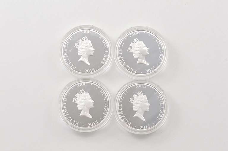 2015 Niue $2 America's National Monuments 1 Oz Silver Proof 4 Coin Set