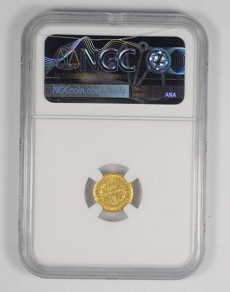 AU50 1853-C $1.00 Liberty Head Gold Dollar - Graded NGC