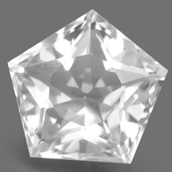 Star cut! 10.63ct diamond white Quartz