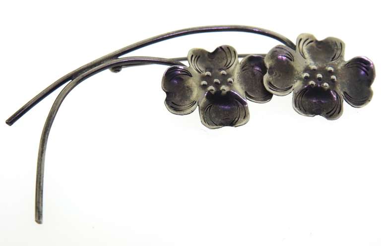 Sterling Silver Flower Pin