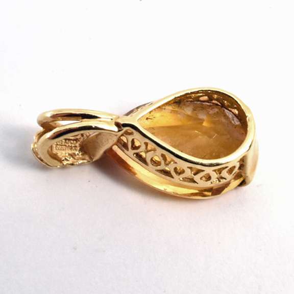 Pear Shaped Citrine Pendant