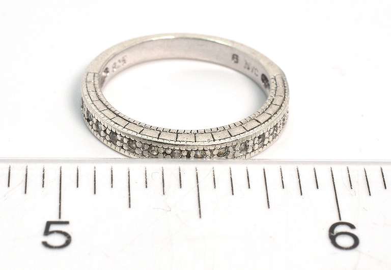 Petite CZ Band in Sterling Silver