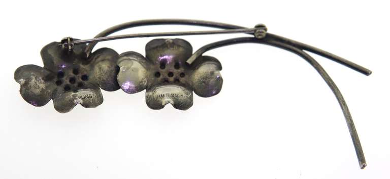 Sterling Silver Flower Pin