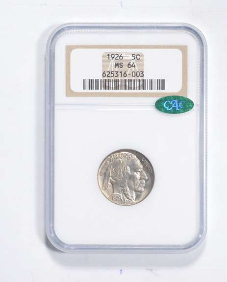 MS64 1926 Indian Head Buffalo Nickel - CAC - Graded NGC