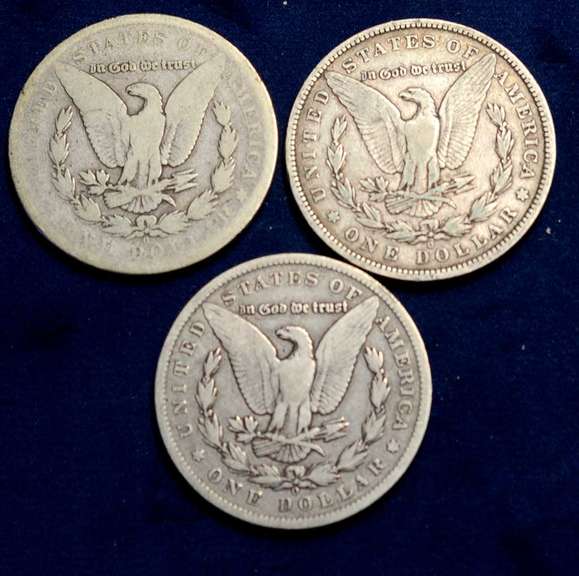 Trio of New Orleans Morgan Dollars, 1879, 1881, 1892