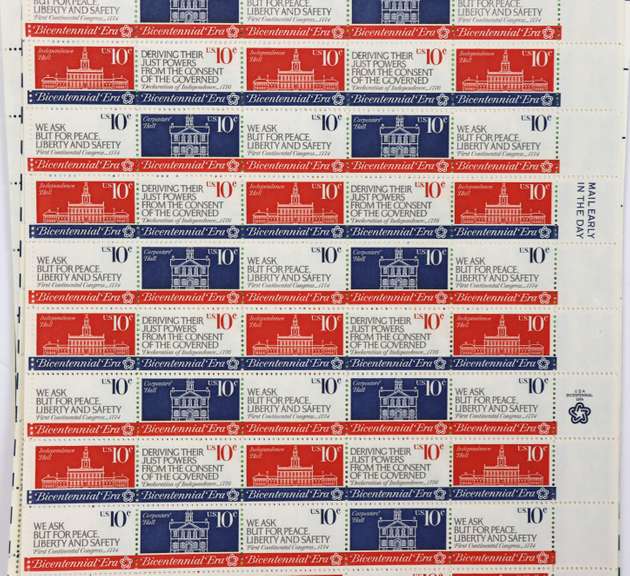 $129 Face Value In Mint 8 & 10 Cent US Comm Sheets