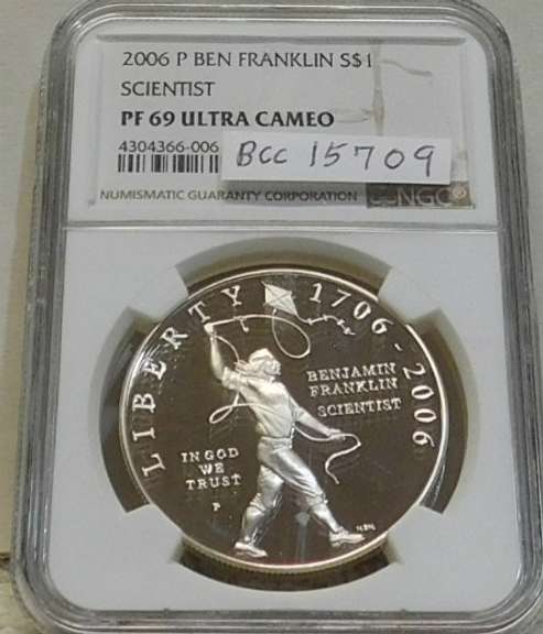 2006-P Franklin, Scientist Sil PRF Dol NGC PF69UC