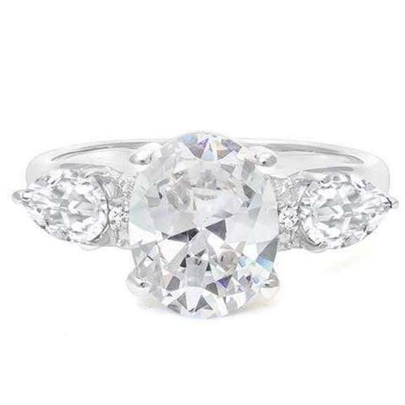 Sterling Silver White Topaz Ring