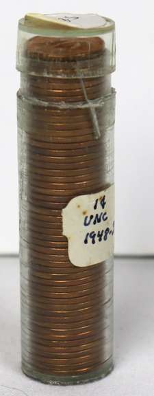 1948 S Lincoln Cent Original  Red Roll
