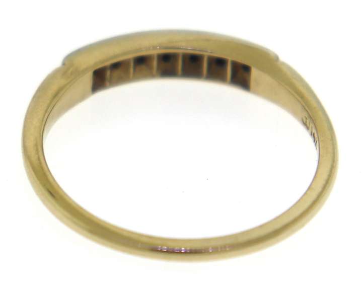 Simple Single Cut Diamond Yellow Gold Ring