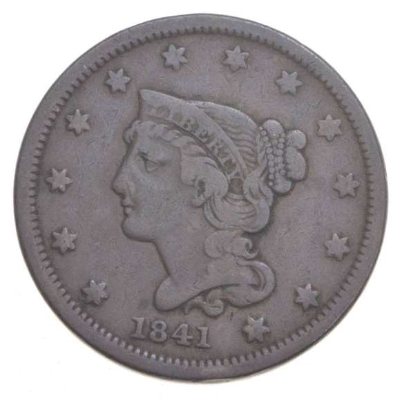 1841 Braided Hair Large Cent