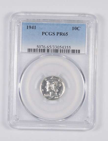 PR65 1941 Mercury Dime - Graded PCGS