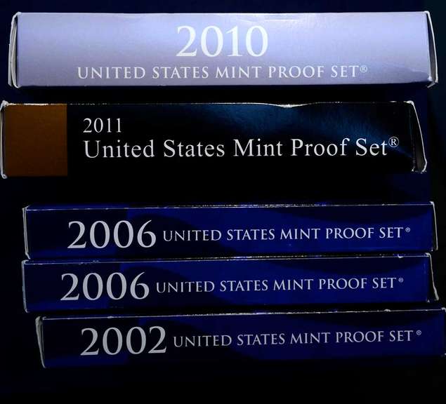US Proof Set Lot, 02, 06, 06, 10, 11