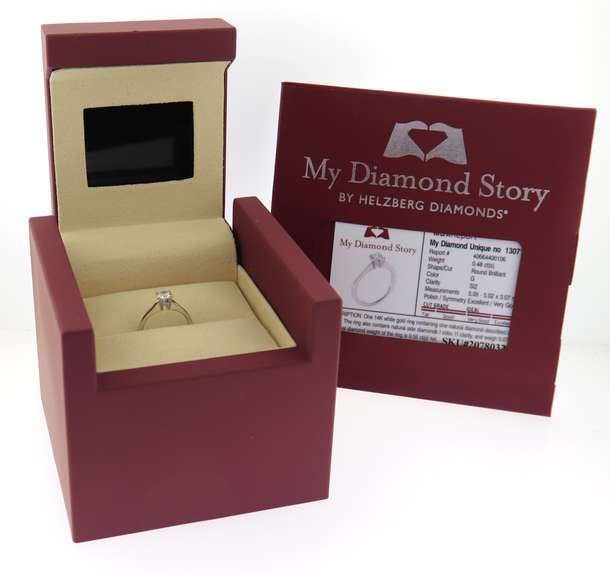 Fantastic 14kt WG Round Brilliant Cut with Diamond Accents Solitaire Ring