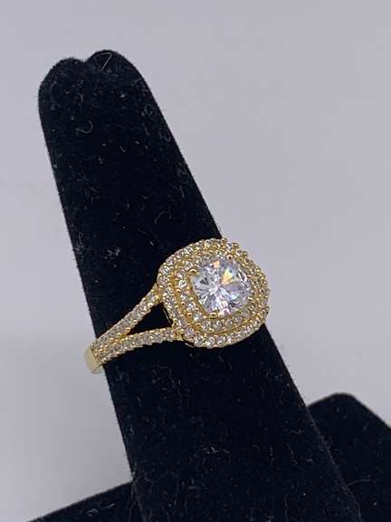 Sterling Silver/GP Gemstone Ring