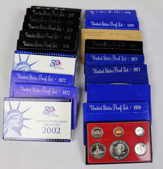 19 Proof Sets Assorted 1961- 2003