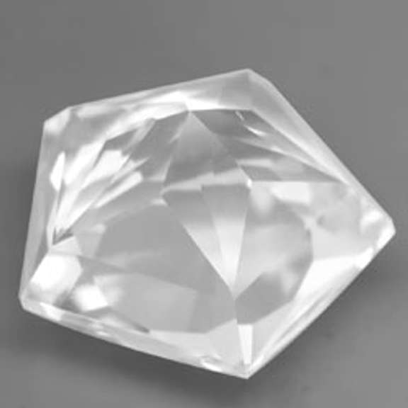 Star cut! 10.63ct diamond white Quartz