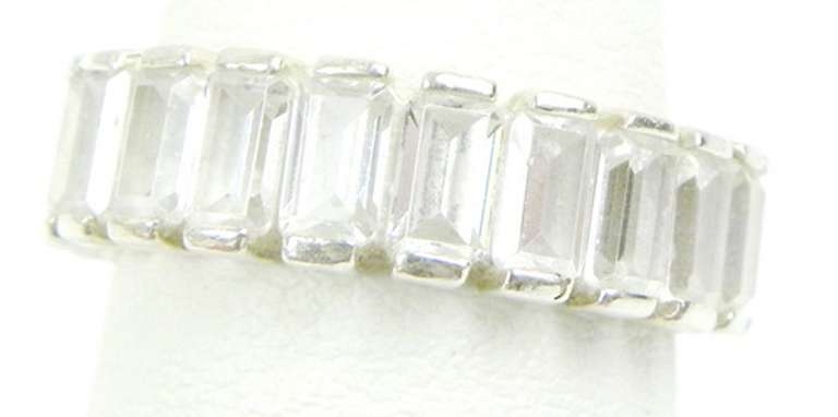 Silpada Sterling Emerald Cut Eternity Band, 8.25