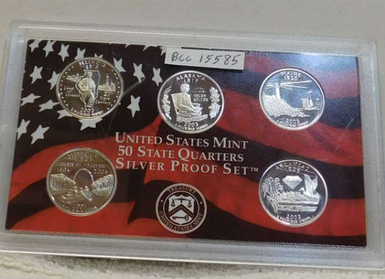 2003 Silver PROOF State Qtr Set no box