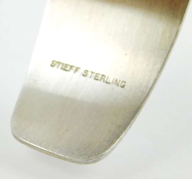 Vintage Wide Stieff Sterling Silver Cuff Bracelet