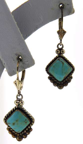 Sterling silver Turquoise Drop Earrings