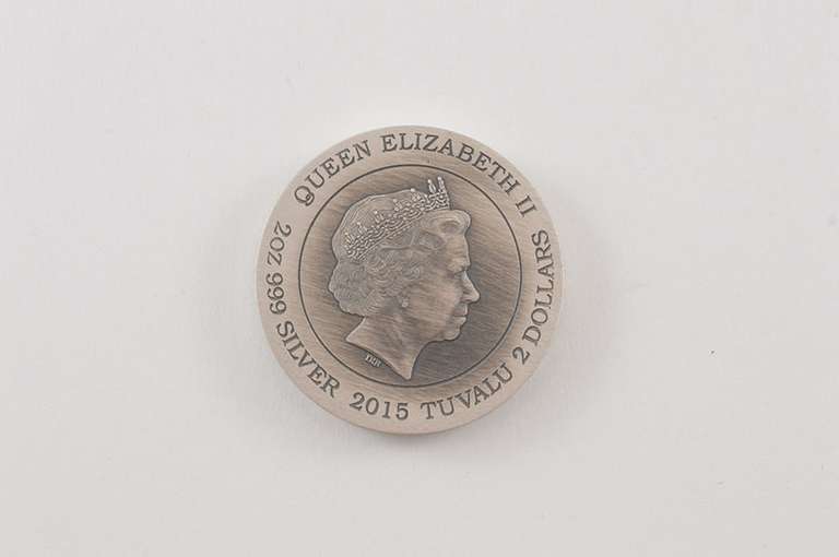 2015 Tuvalu $2 Goddesses Of Olympus Athena 2 Oz Silver Coin Box & COA