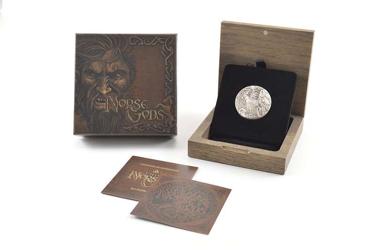 2016 Tuvalu $2- Norse Gods Thor - 2 Oz Silver Coin - Box & COA