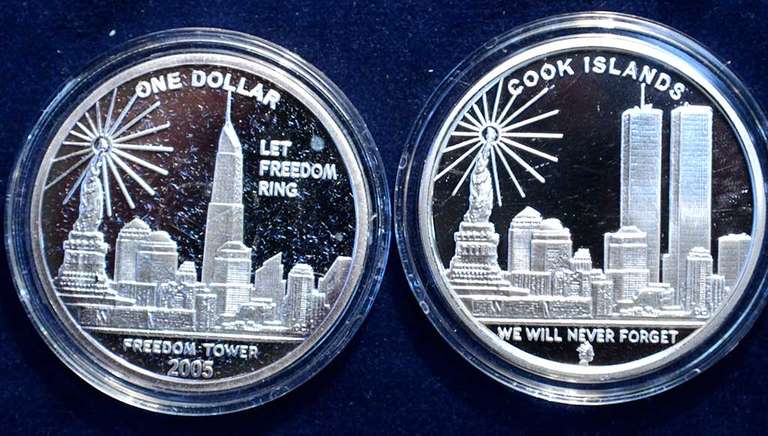 Freedom Tower 2 coin set of 1 oz Silver coins