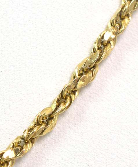 Nice 20-Inch Rope Chain in 14KT Yellow Gold