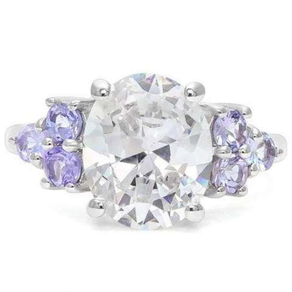 White Topaz and Tanzanite Ring