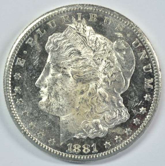 DMPL Cameo BU 1881-S Morgan Silver Dollar