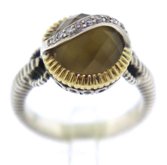 Stunning 18kt YG MOP & Smokey Quartz with Diamonds Jewerly Set