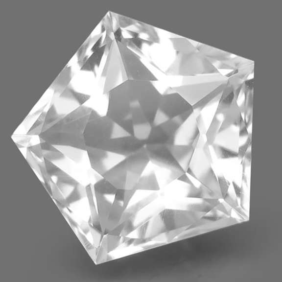 Star cut! 10.63ct diamond white Quartz