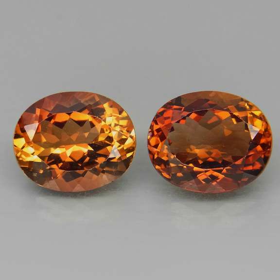 Impressive 10.96ct matched set of Imperial Topaz