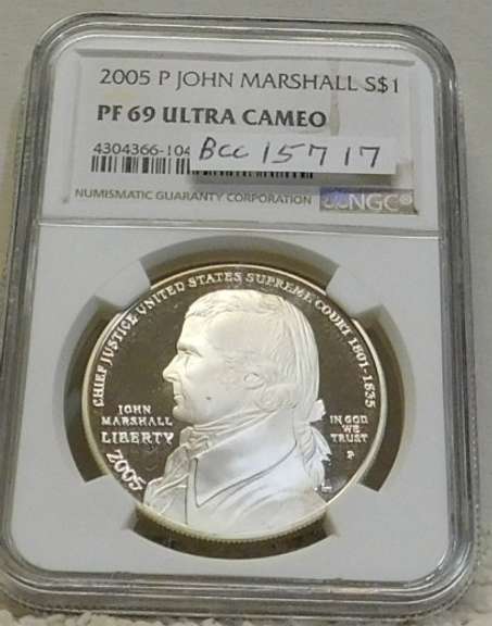 2005-P Marshall  Sil PRF Dol NGC PF69UC