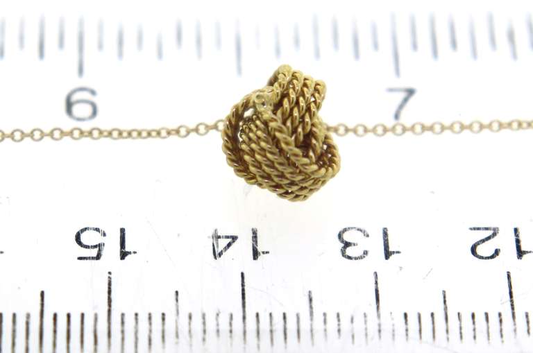 Gorgeous 18kt YG Rope Knot Ball Necklace