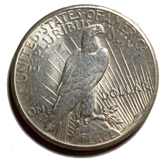Frosty White 1927 S Peace Dollar