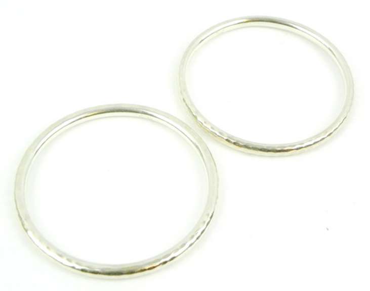 Pair of Silpada Hammered Sterling Bangle Bracelets