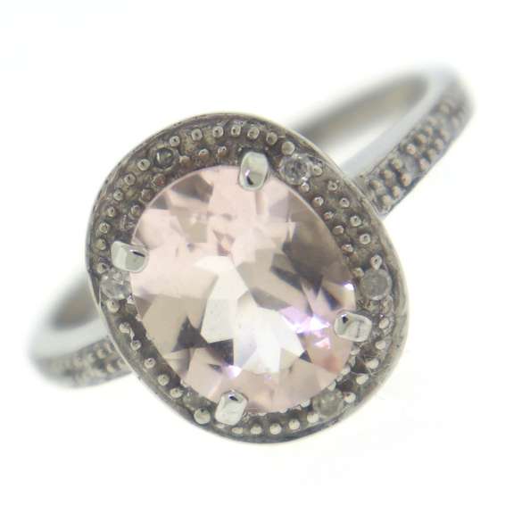 Fabulous Morganite Diamond Accent Ring