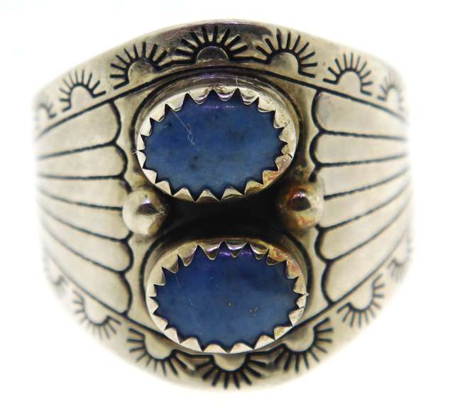 Sterling Silver Blue Agate Ring