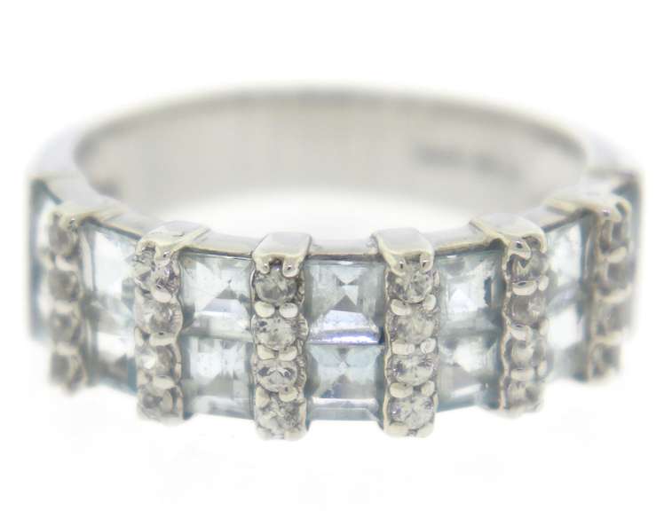 Sterling Silver Aquamarine Ring