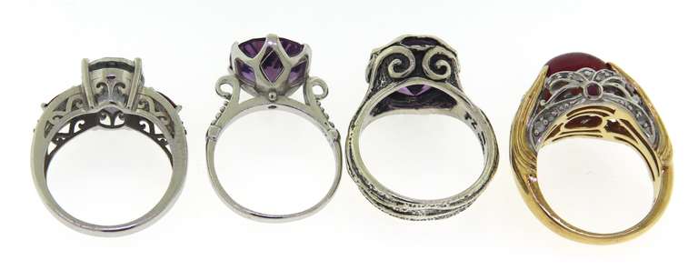 Sterling Silver Lot of 4 Rings