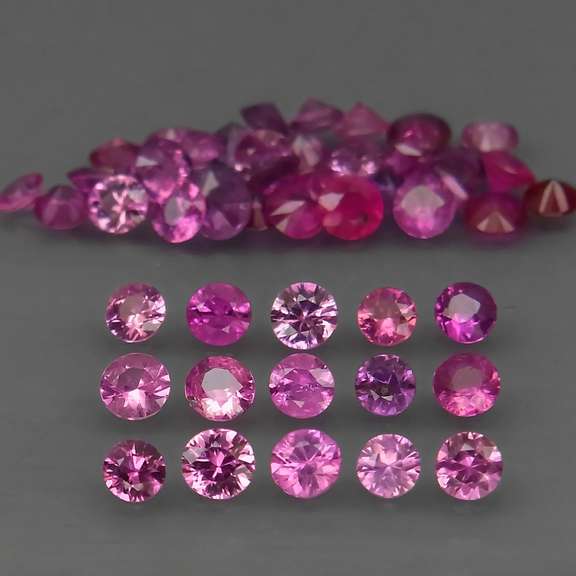 Superb 4.50ct set of top pink Rubies -HEATED ONLY!