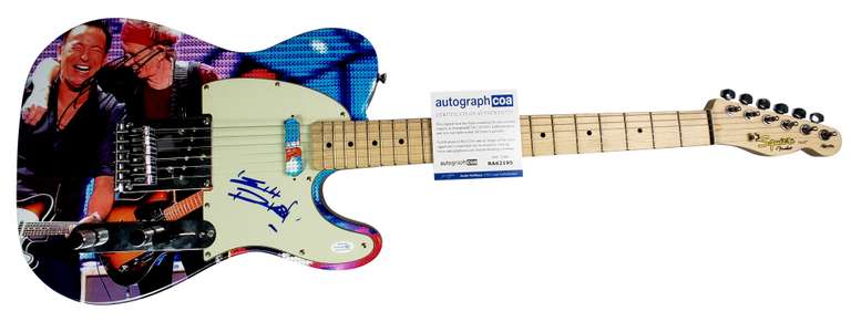 Bruce Springsteen, Keith Richards Autographed Guitar