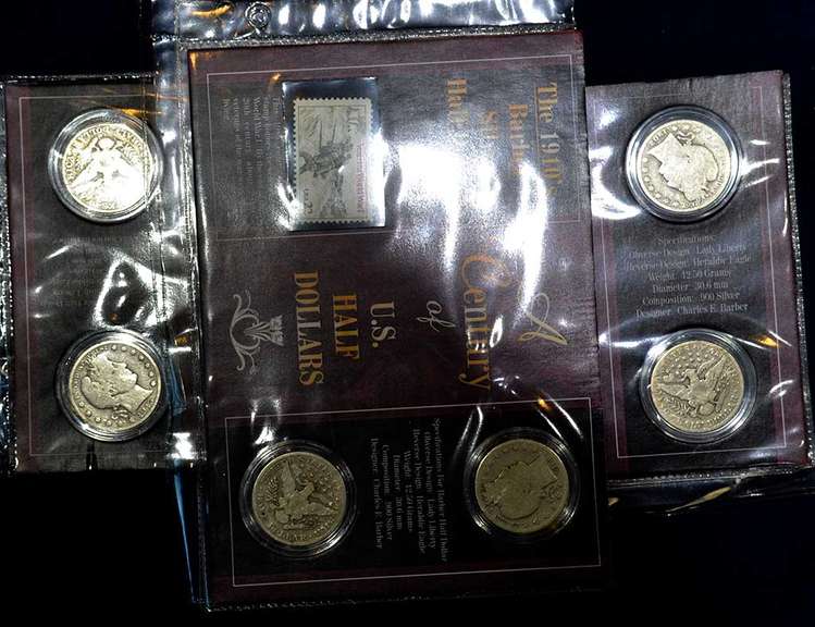 Lot of 6 Barber Half Dollar Circulated